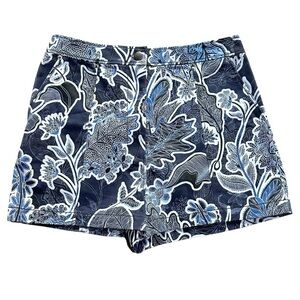 Parker Blue Floral High Waisted Shorts Size Small - NWOT